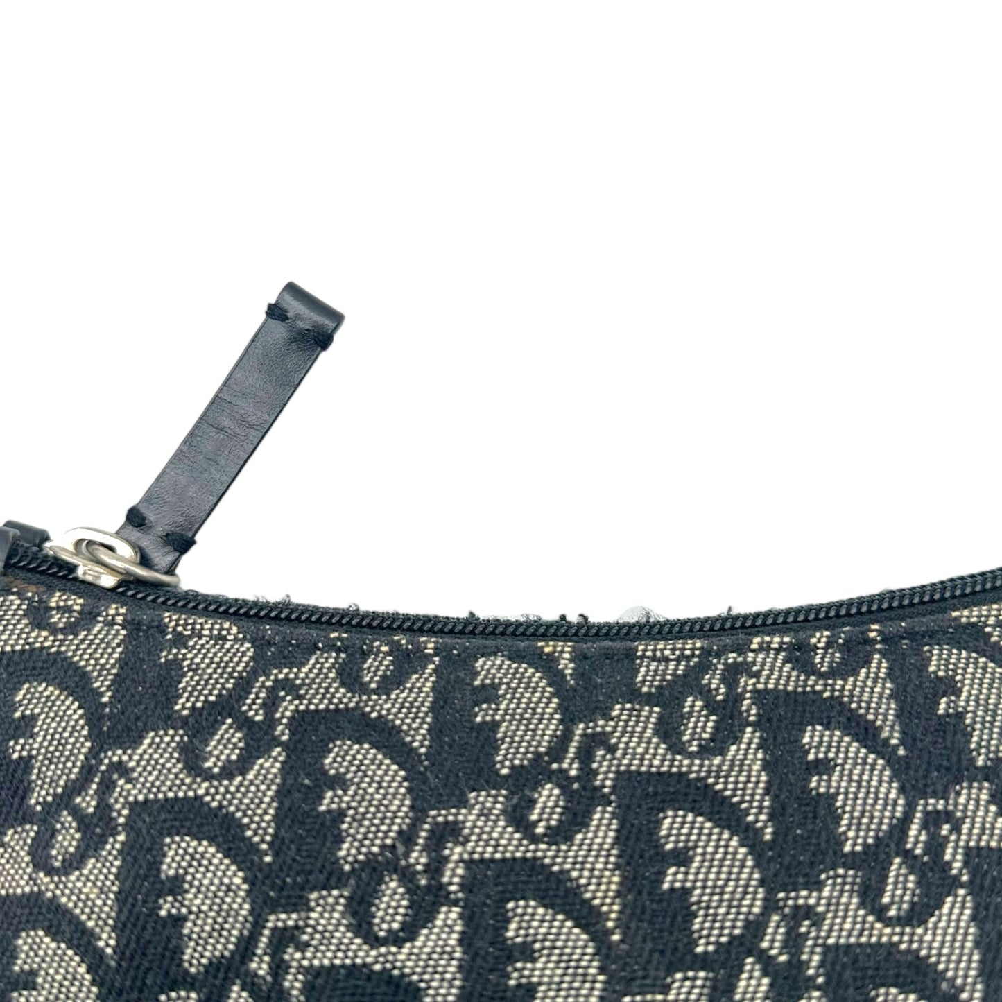 Christin Dior Black Trotter Monogram Shoulder Pochette Bag