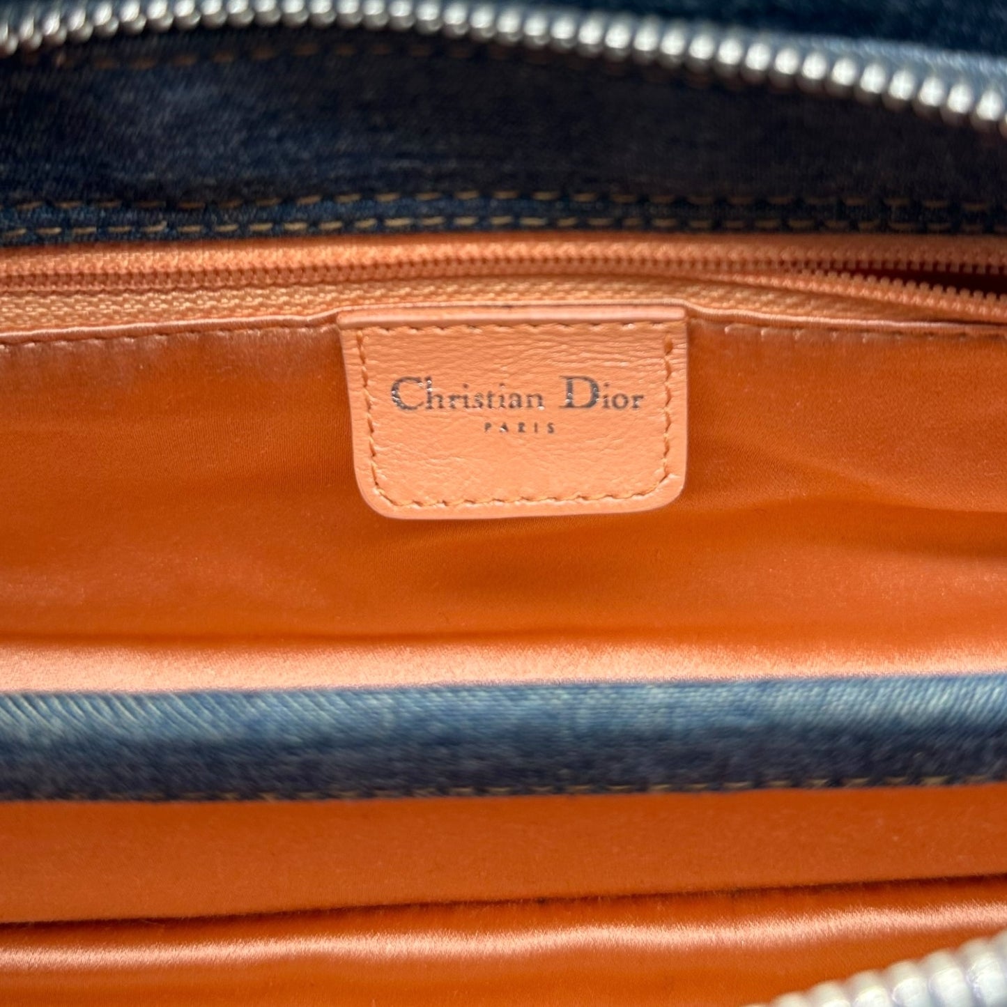 Christian Dior Denim East West Lady Dior Bag