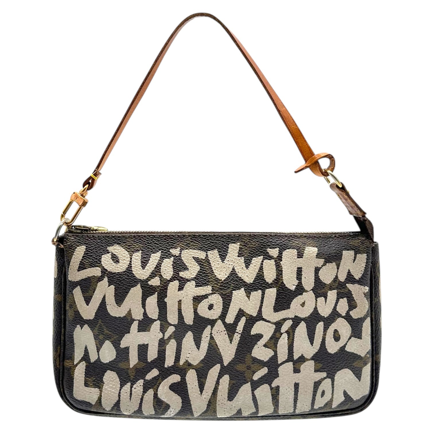 Louis Vuitton x Stephen Sprouse White Grafitti Pochette Bag - Outfit Repeater