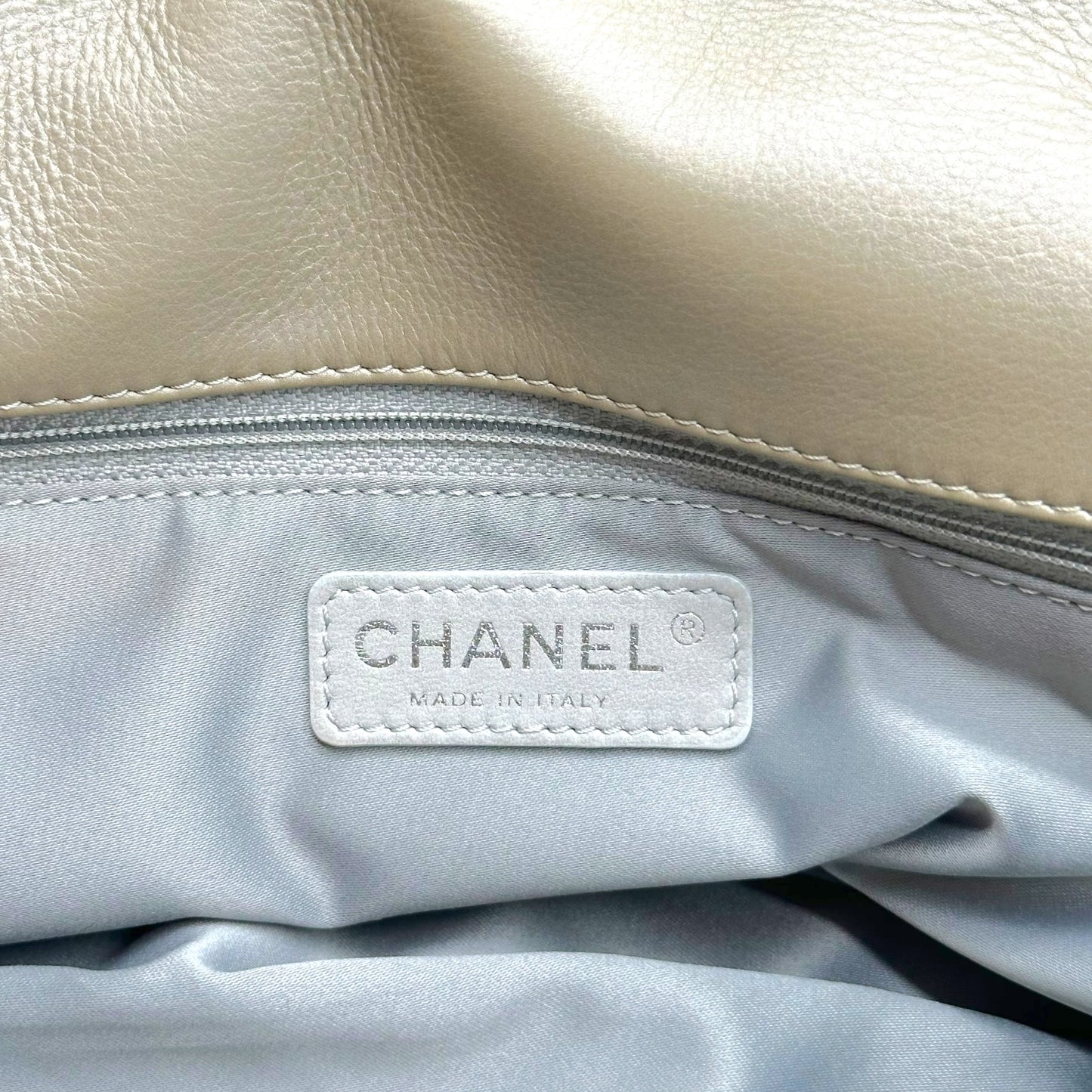 Chanel Gold & Silver Matelasse East-West Flap Bag 2011