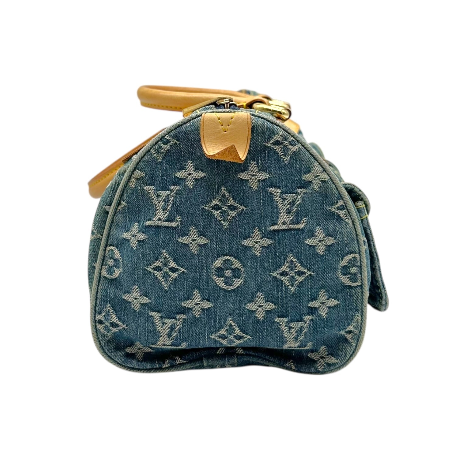 Louis Vuitton Blue Denim Neo Speedy Bag - Outfit Repeater