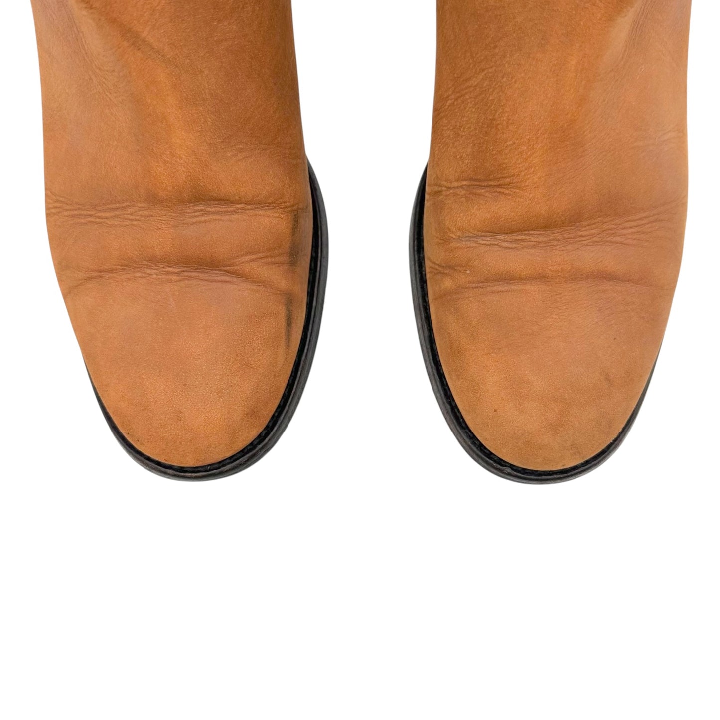Chanel Brown Leather Logo Back Western Boots