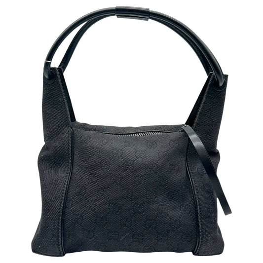 Gucci Gray Denim Monogram Mini Hobo Bag