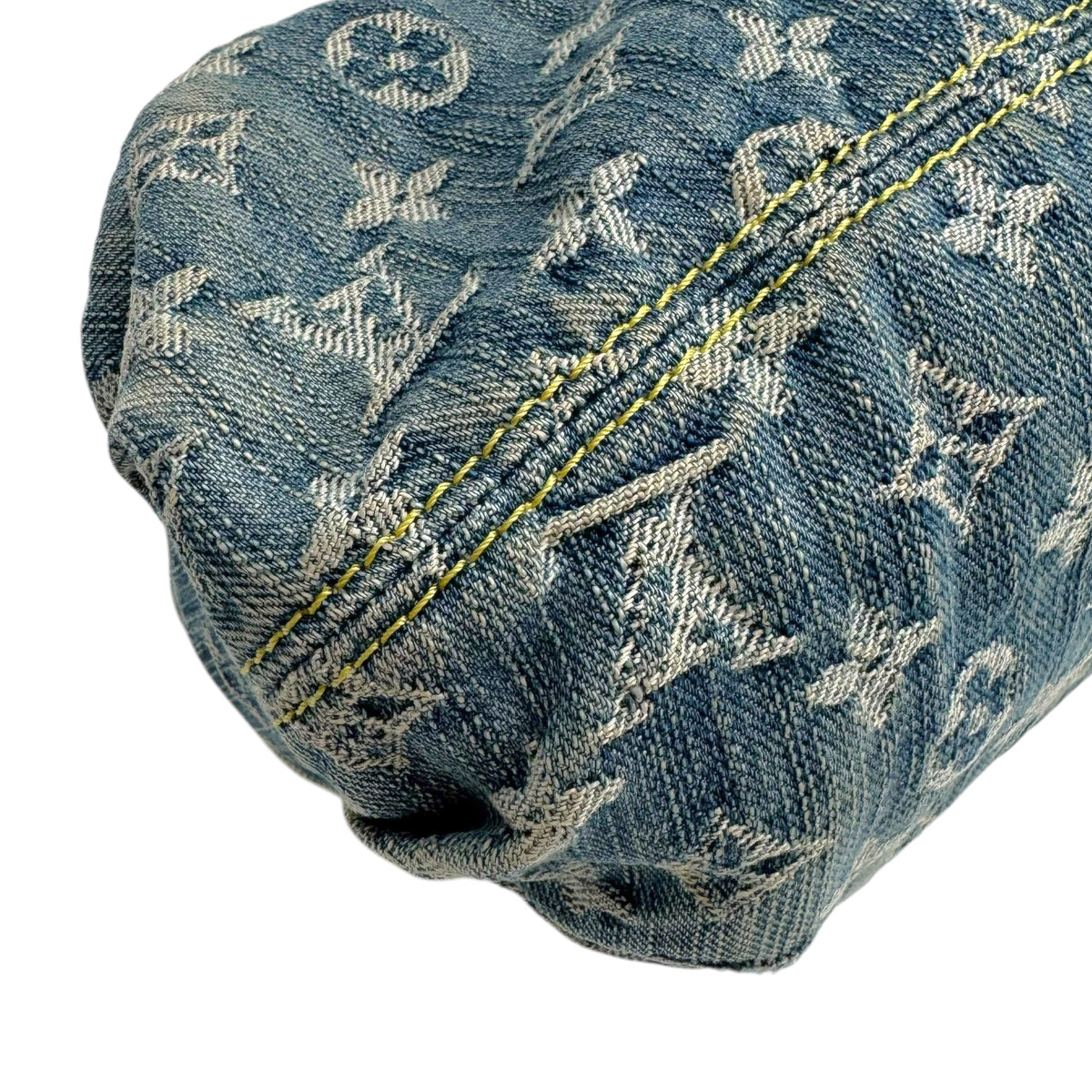 Louis Vuitton Mini Pleaty Handbag Blue Denim