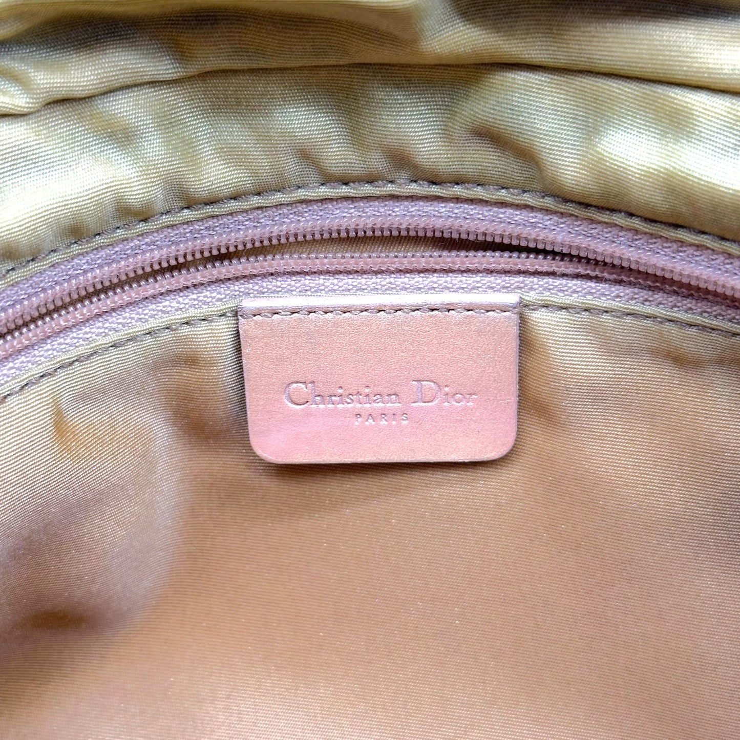 Christian Dior Denim & Tan Leather Malice Pearl Shoulder Bag