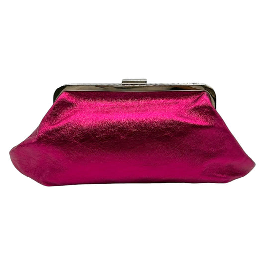 Dolce & Gabbana Metallic Pink Silver Clutch Bag