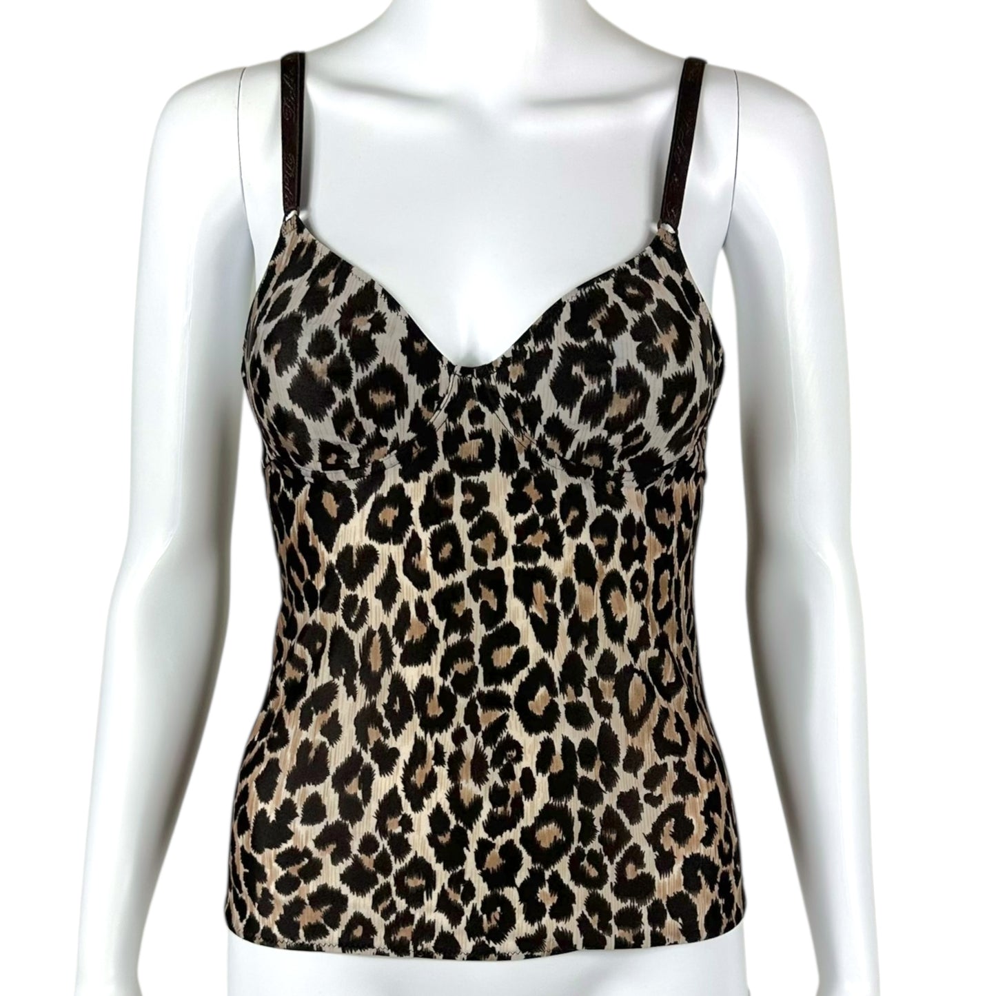 D&G Dolce & Gabbana Leopard Print Bustier Tank