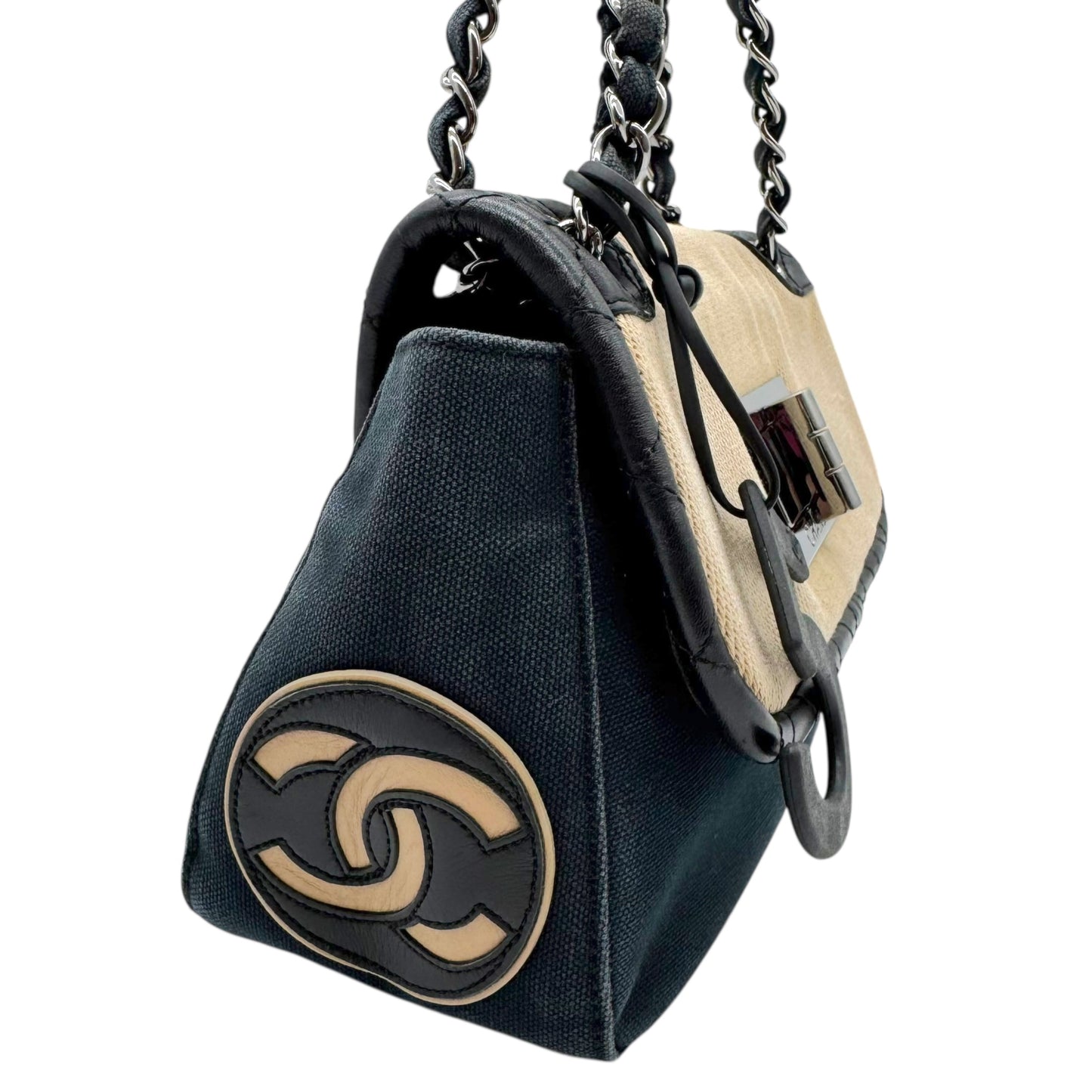 Chanel Sport Navy Blue Canvas Sporty Flap Bag w/ Charm 2004-05 - Outfit Repeater