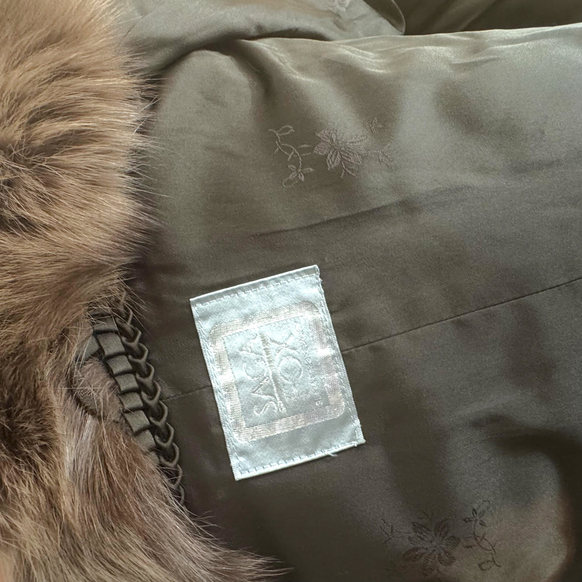 Saga Brown Fox Fur Coat Full-Length 1990s Vintage