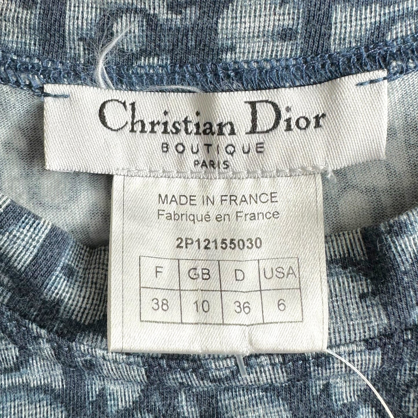Christian Dior S/S 2002 Blue Monogram Trotter Tank Top - Outfit Repeater