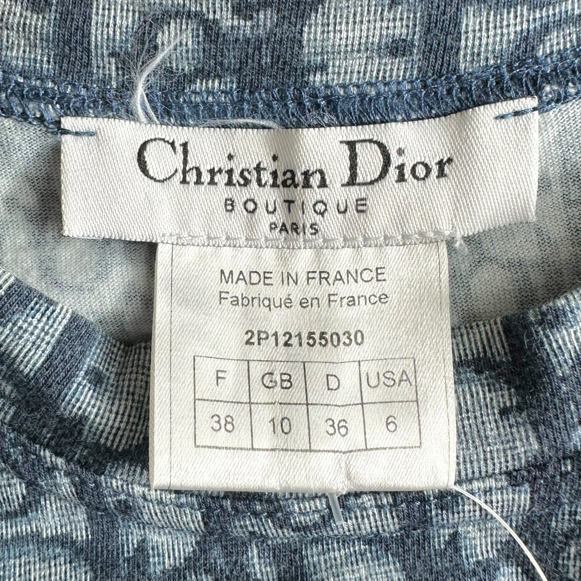 Christian Dior S/S 2002 Blue Monogram Trotter Tank Top - Outfit Repeater