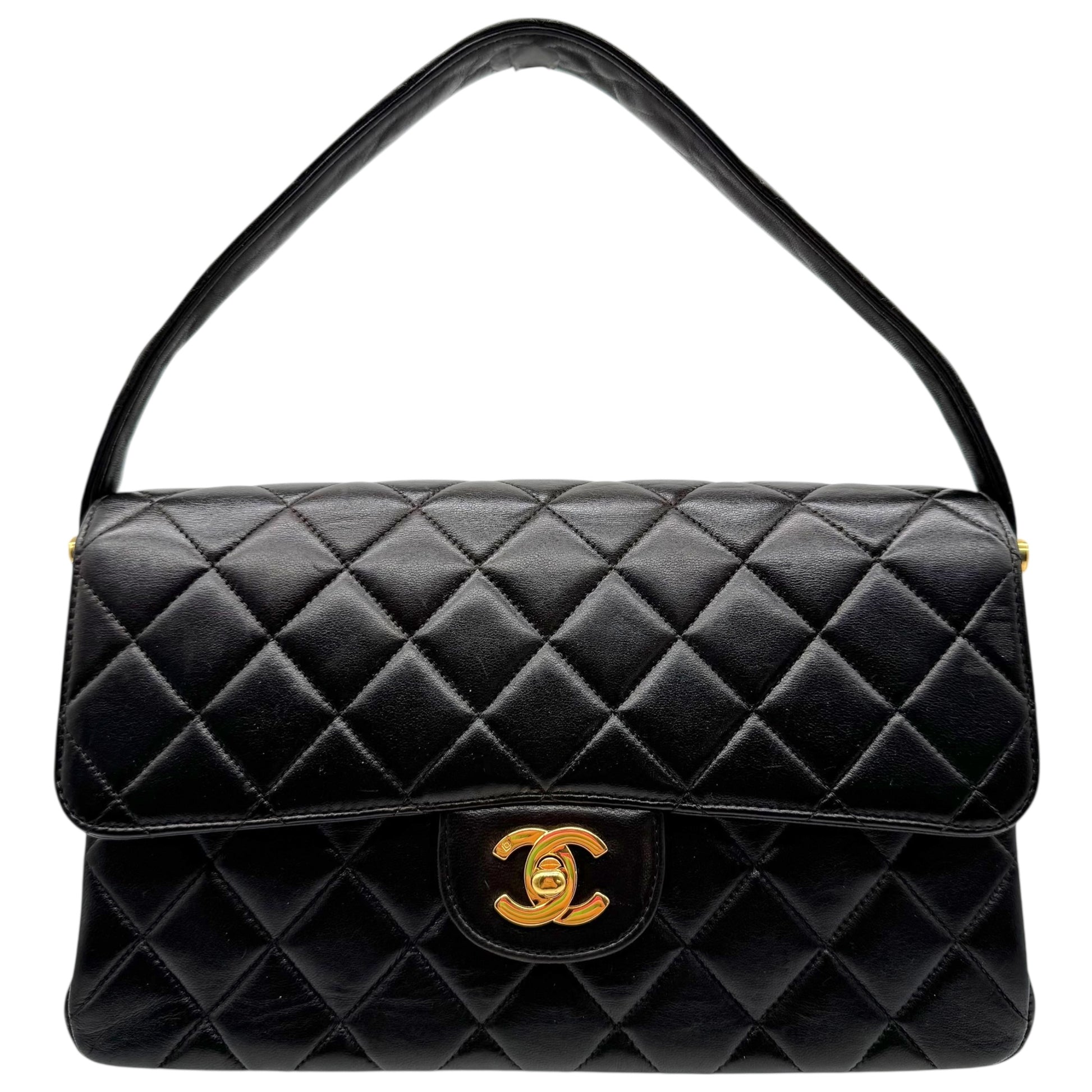 Chanel Black Matelasse Lambskin Medium Double Sided Flap Bag 1996-97 - Outfit Repeater
