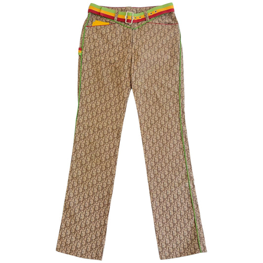 Dior F/W 2004 Rasta Monogram Print Pants