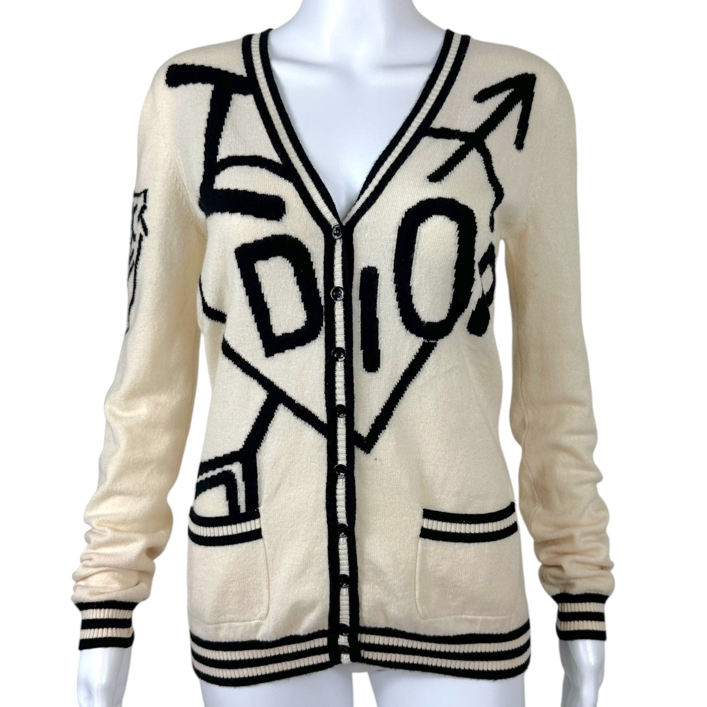 Christian Dior F/W 2004 'I Heart Dior' Cashmere Knit Cardigan