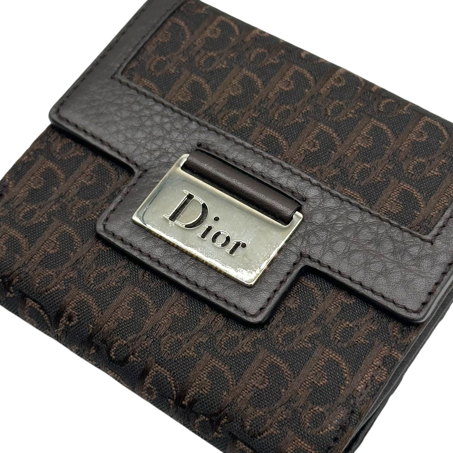 Christian Dior Black Monogram Trotter Bi-fold Wallet - Outfit Repeater