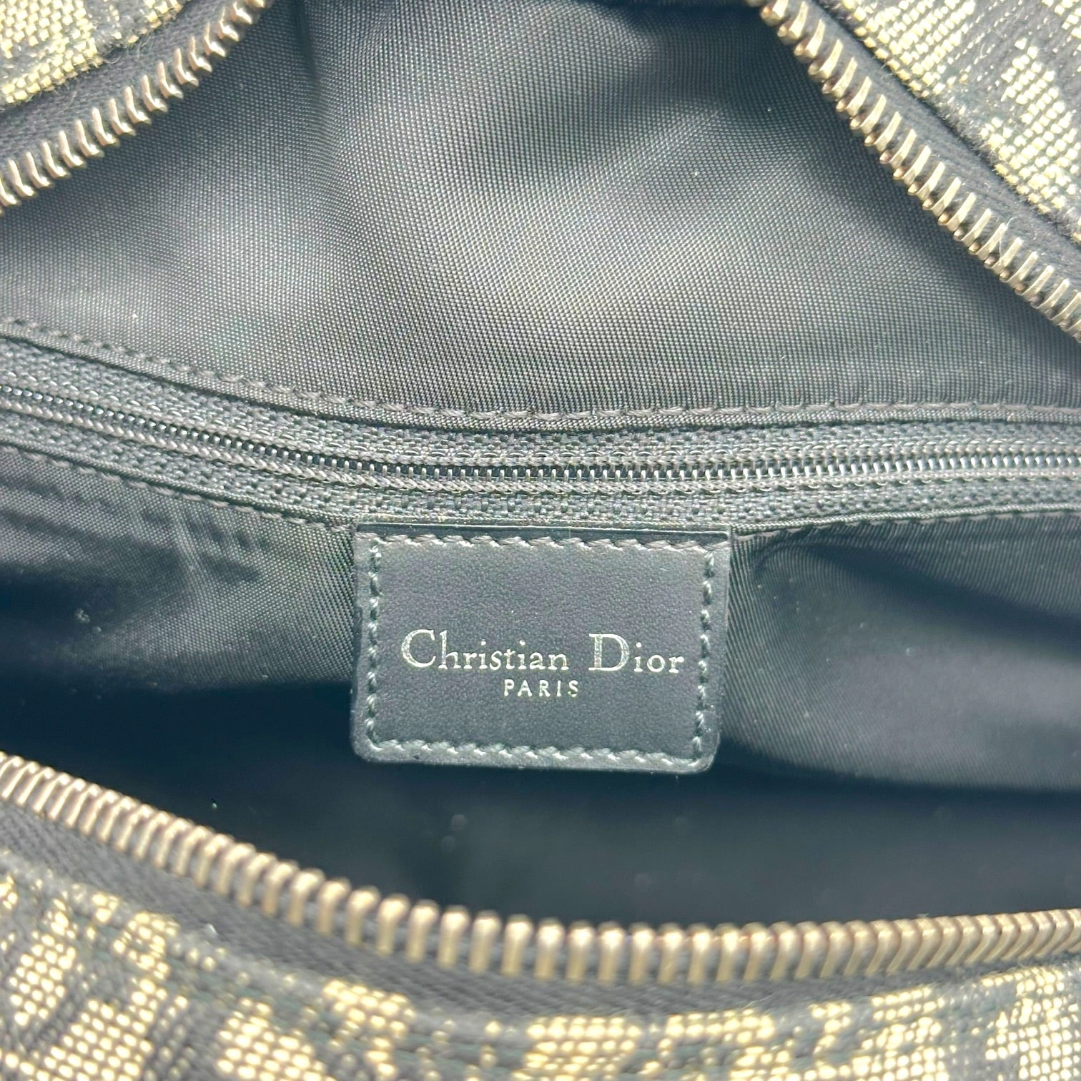 Christian Dior Small Double Saddle Bowler Bag Black Trotter