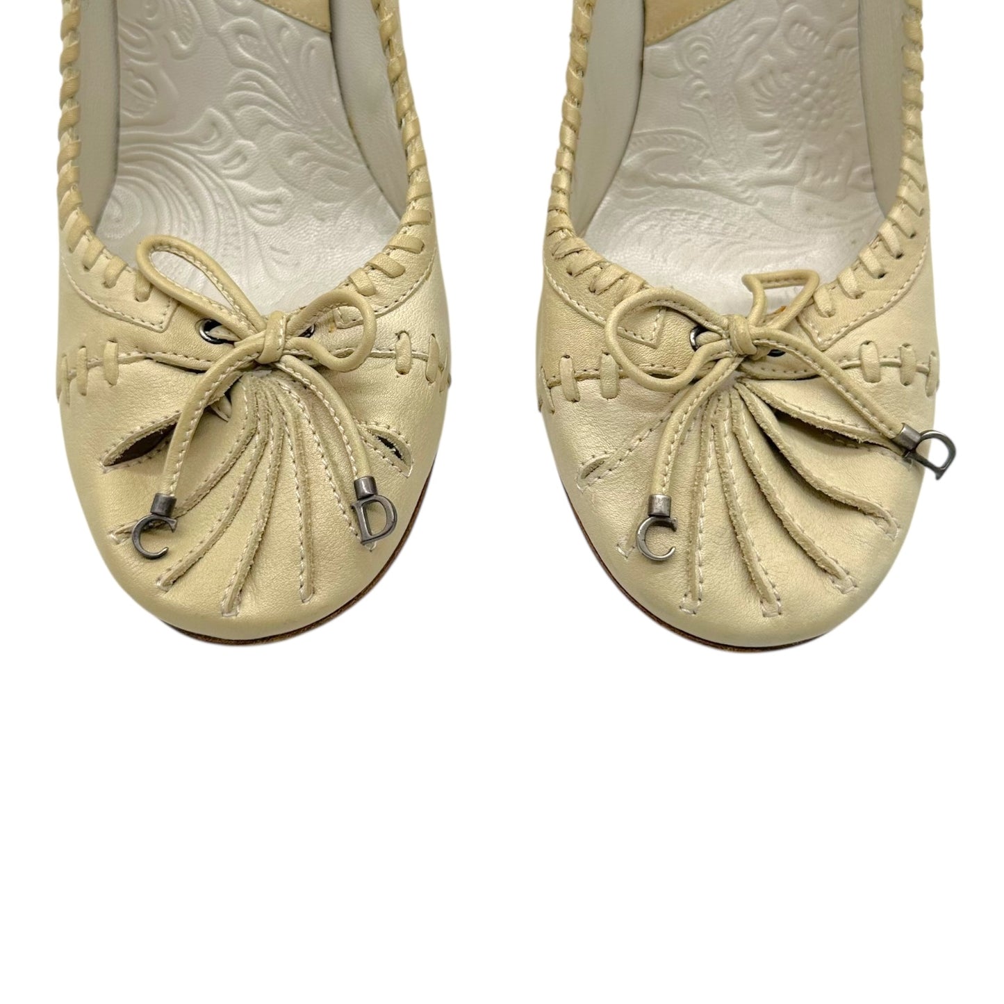 Christian Dior Dior Beige Leather & Elephant Tusk Heels - Outfit Repeater