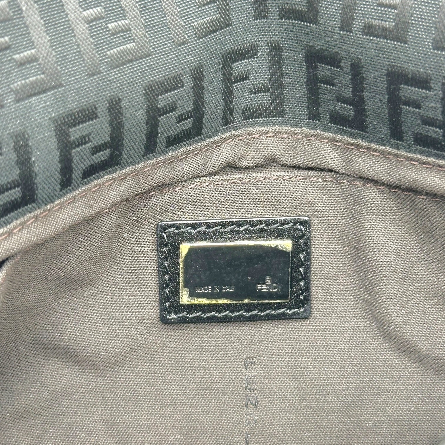 Fendi Mini Shoulder Bag Black Zucchino Monogram