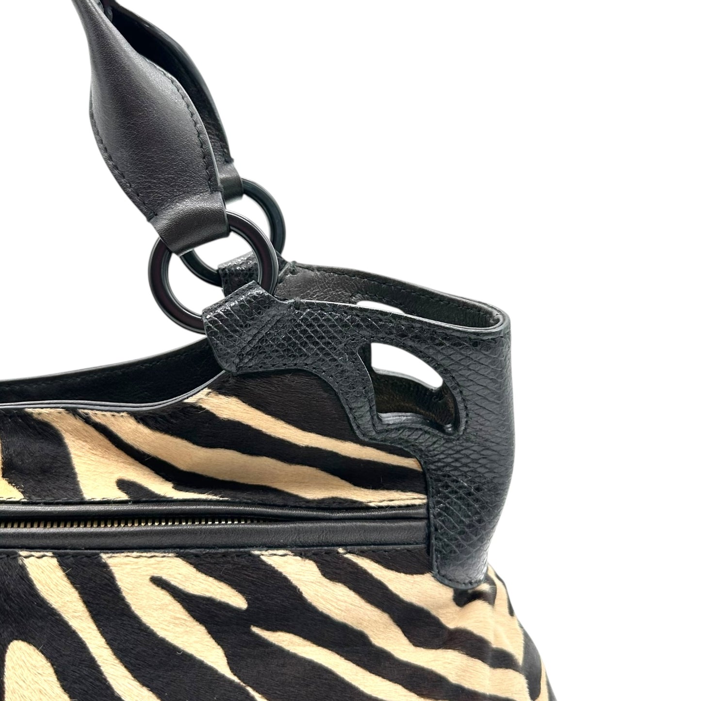 Cartier Zebra Print Ponyhair Marcello Shoulder Bag