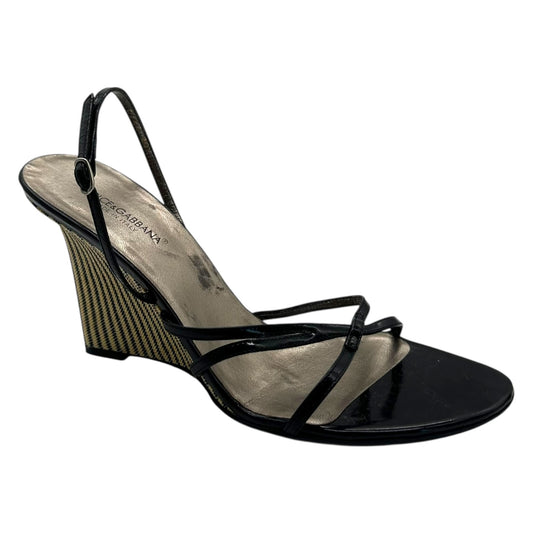Dolce & Gabbana Striped Heel Wedge Sandals