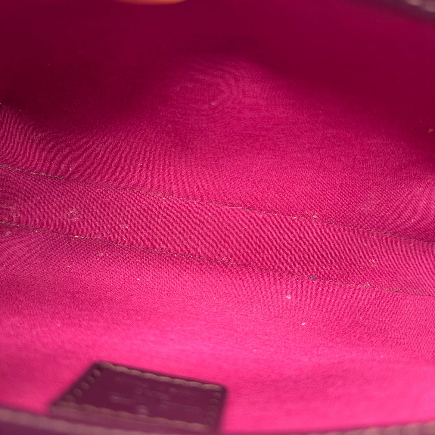 Louis Vuitton Burgundy Logo Embossed Fowler Pochette Bag