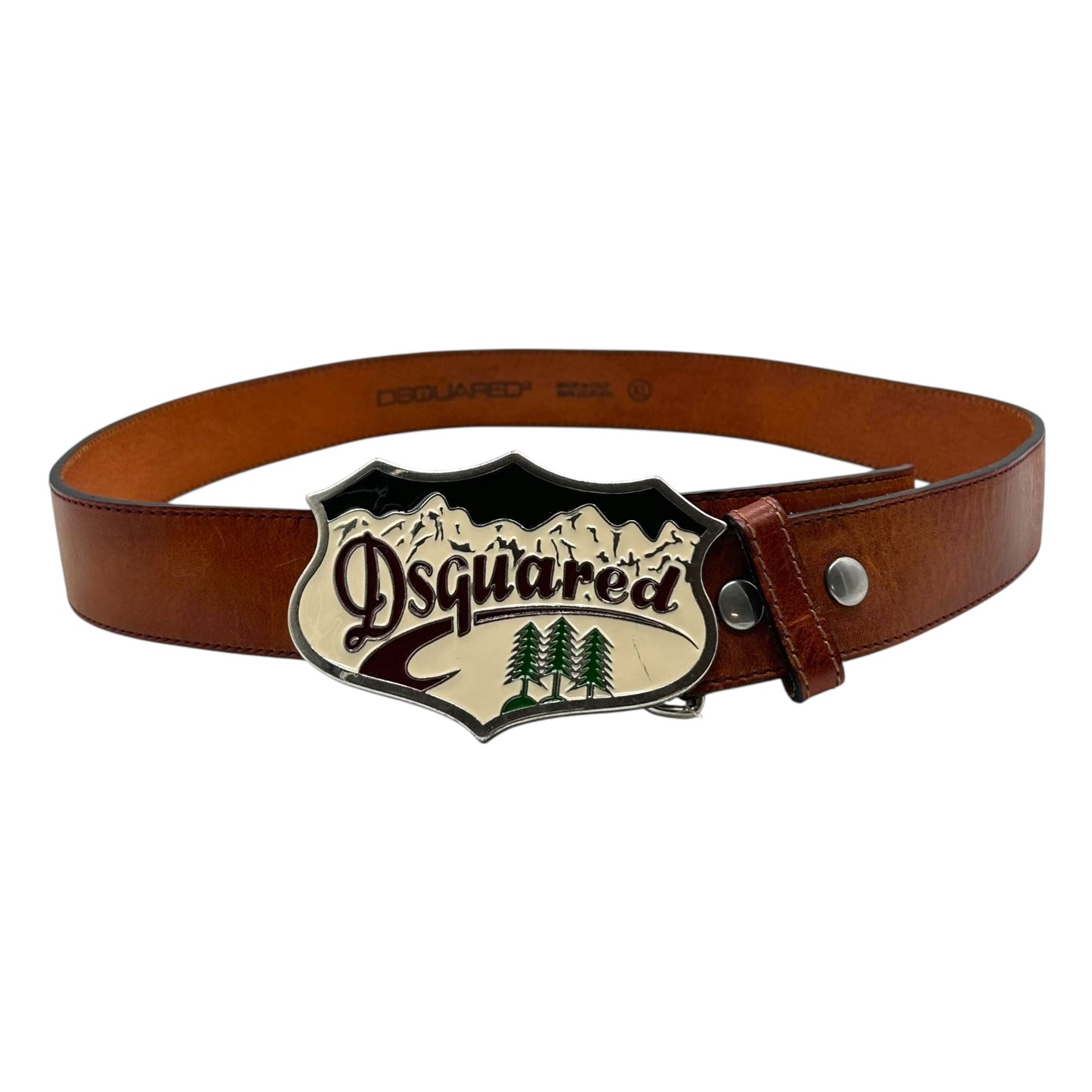 Dsquared2 Mountain Logo Oversized Belt