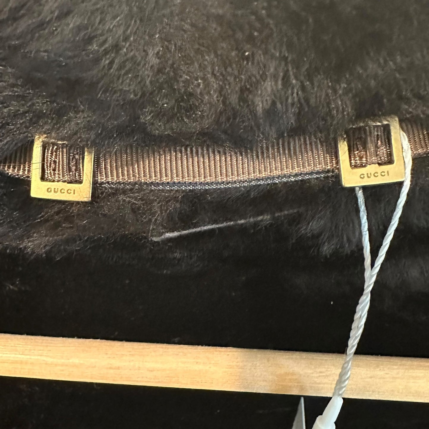 Gucci by Tom Ford F/W 2003 Black Shearling Buckle Cuff Coat