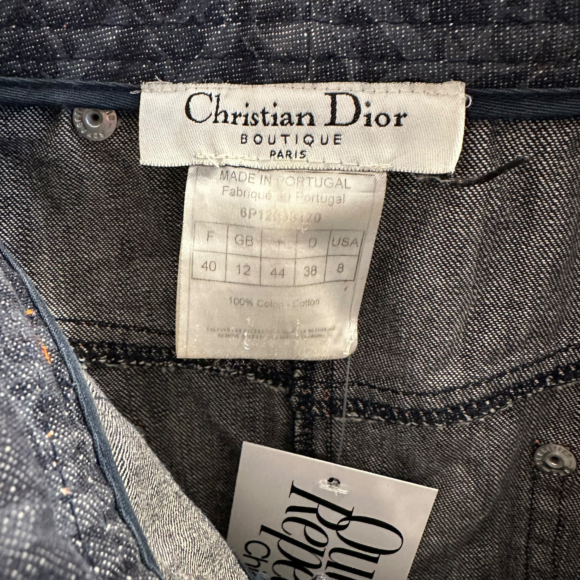 Christian Dior Denim Mini Skirt Dark Blue Monogram