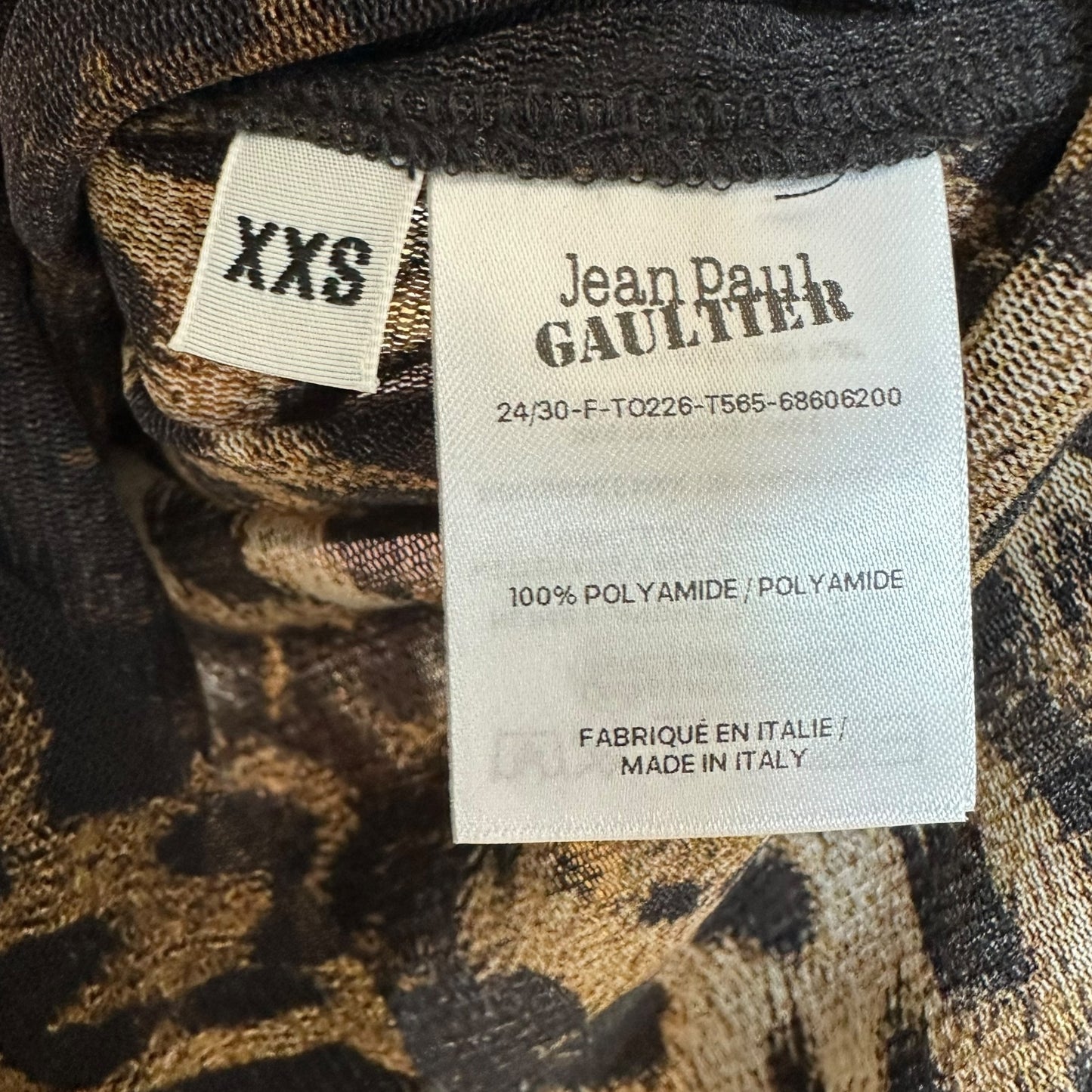 Jean Paul Gaultier Leopard Print Mesh Longsleeve (Current)