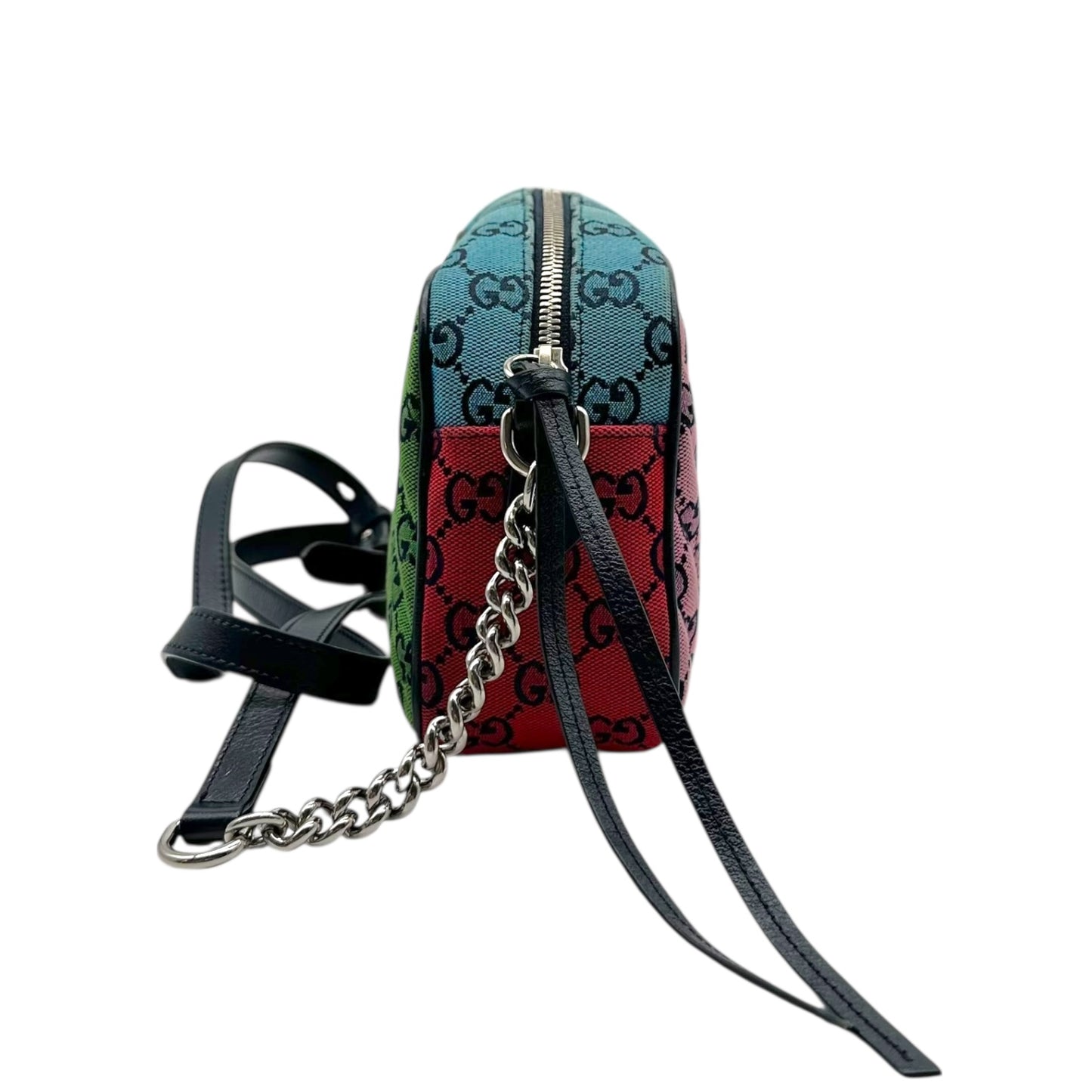 Gucci Marmont Multicolor Monogram Canvas Crossbody Bag