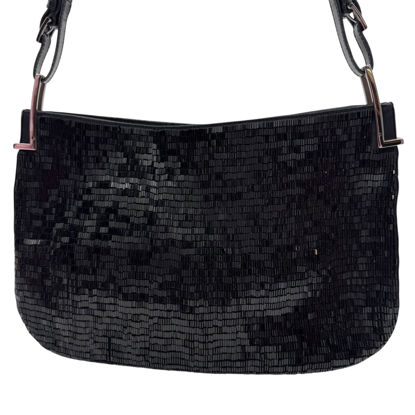 Gucci by Tom Ford 90's Black Glass Beaded Shoulder Bag RARE - Outfit Repeater