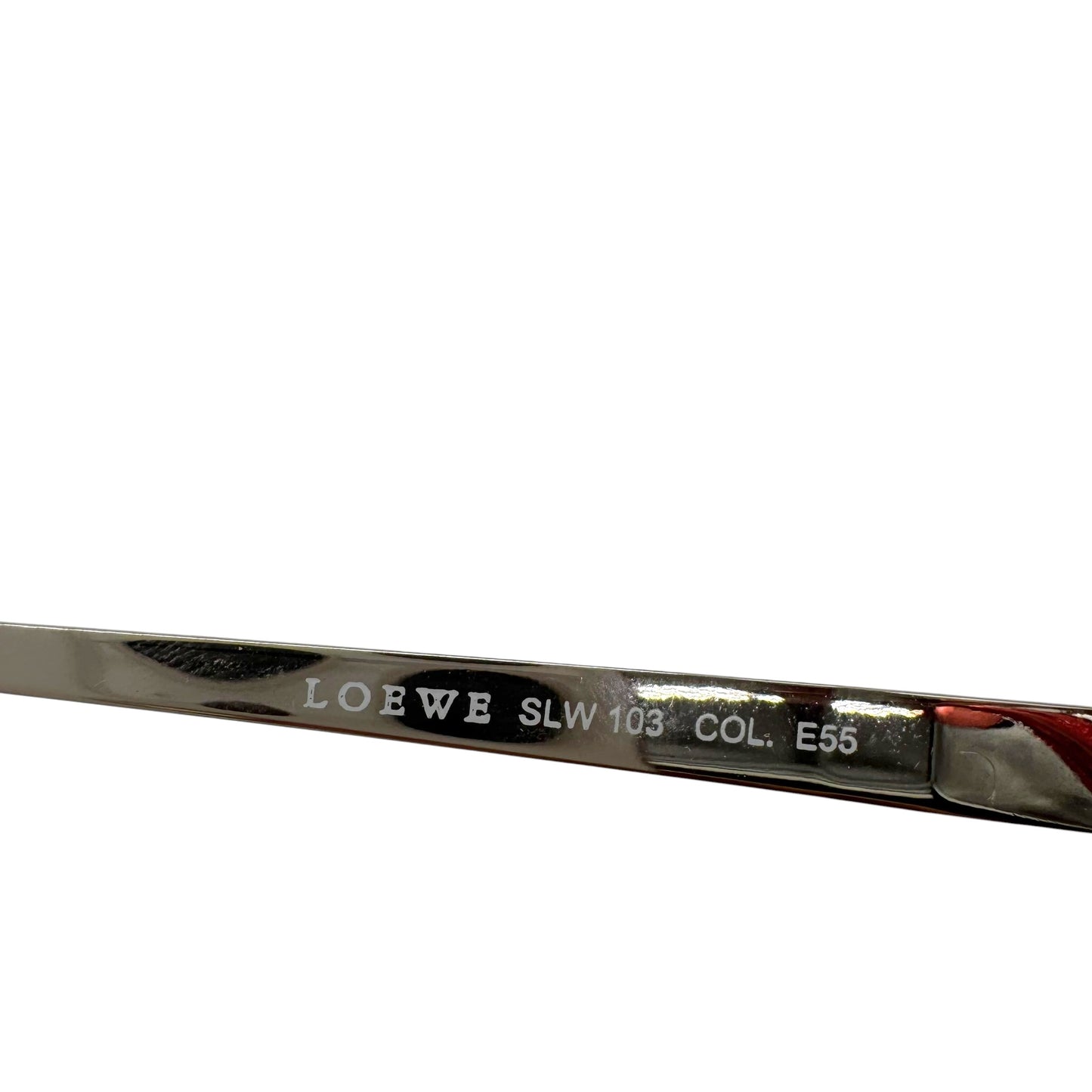 Loewe Red Rimless Logo Lens Rectangle SLW103 Sunglasses w/ Case & Box