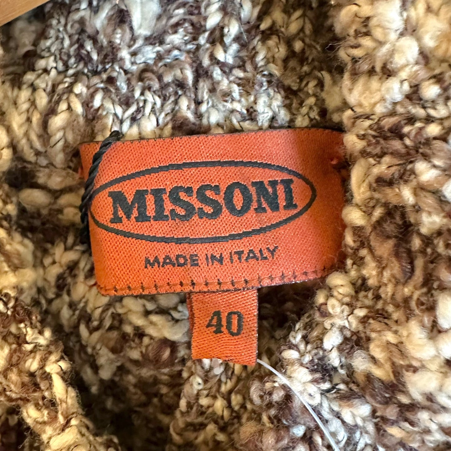 Missoni Purple & Orange Thick Chevron Knit High Neck Sleeveless Top