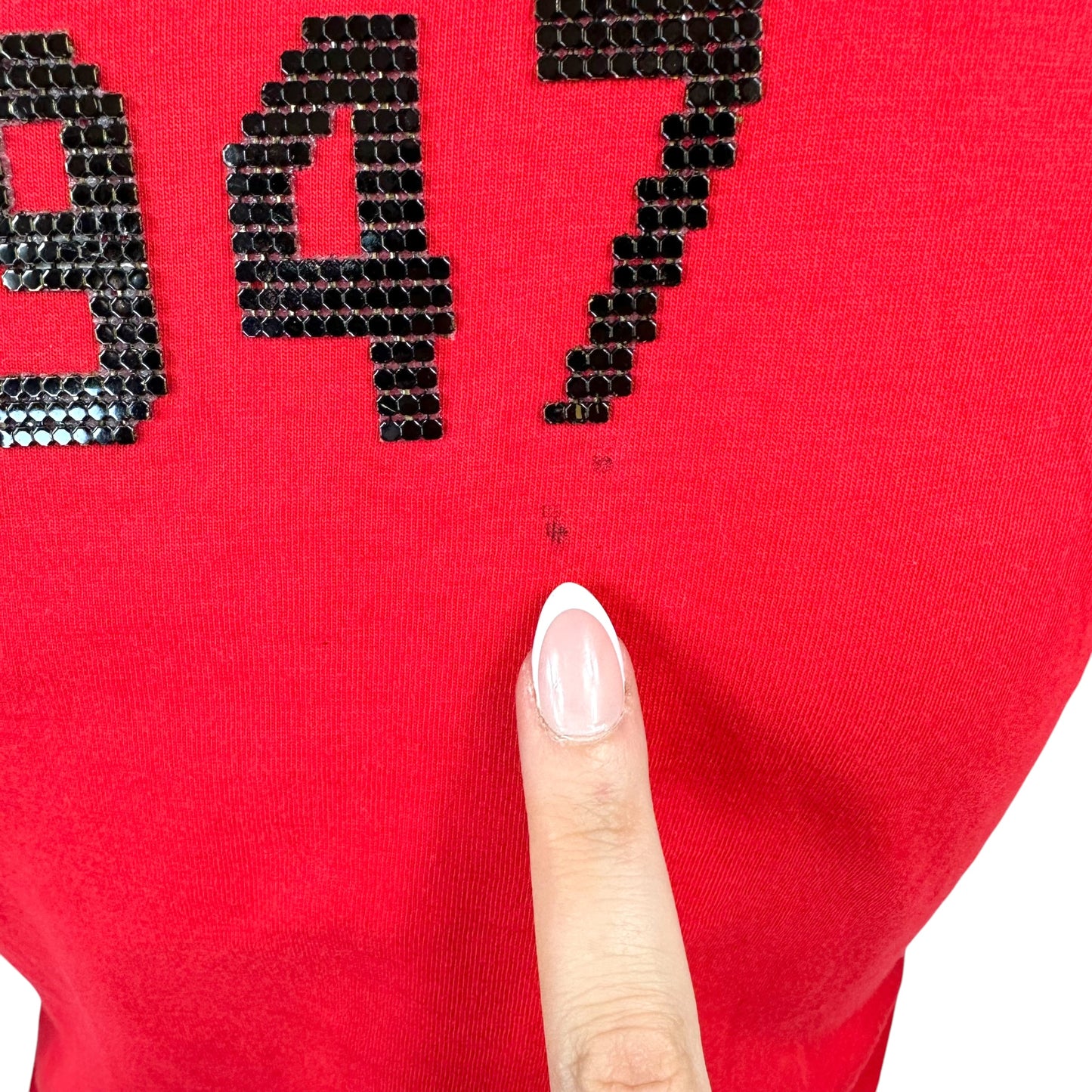 Christian Dior F/W 2003 Red & Black Metal Mesh J'Adore Dior T-Shirt