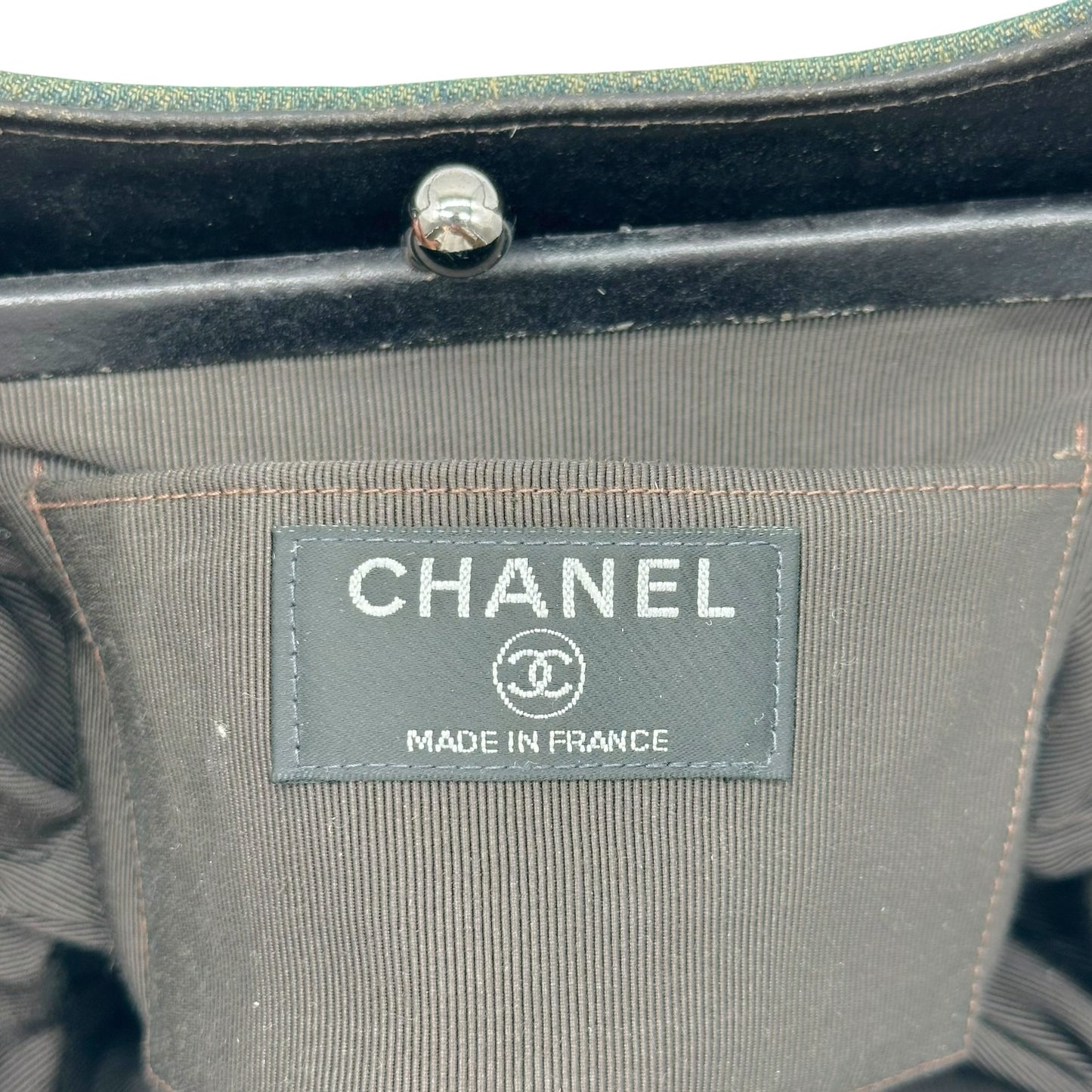 Chanel Denim Chocolate Bar CC Logo Shoulder Bag 2000-02