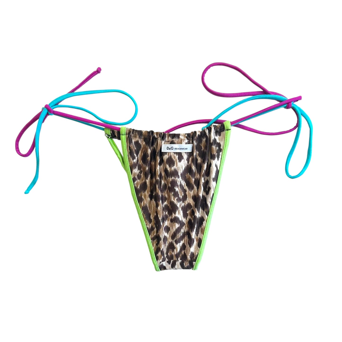 Dolce & Gabbana Beachwear Multicolor Leopard Print Bikini