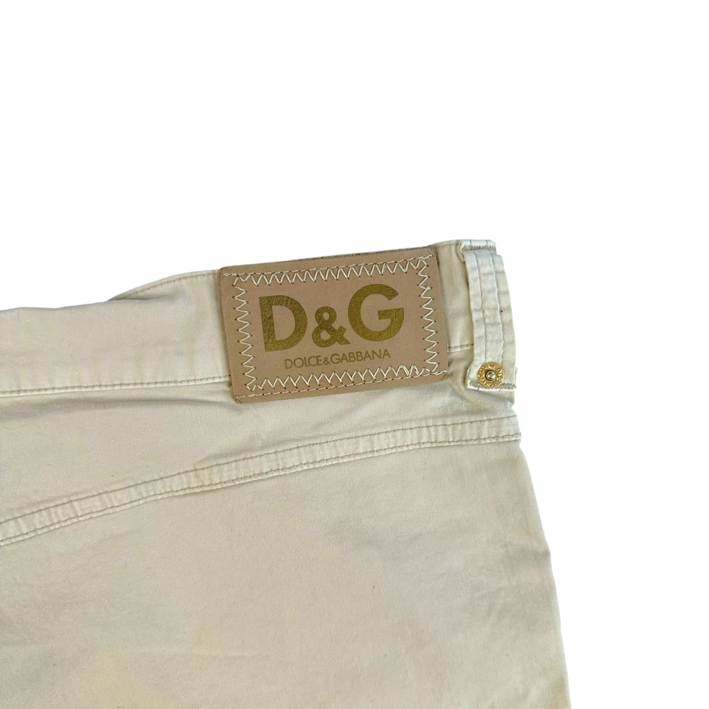 D&G Dolce & Gabbana Khaki Mini Shorts