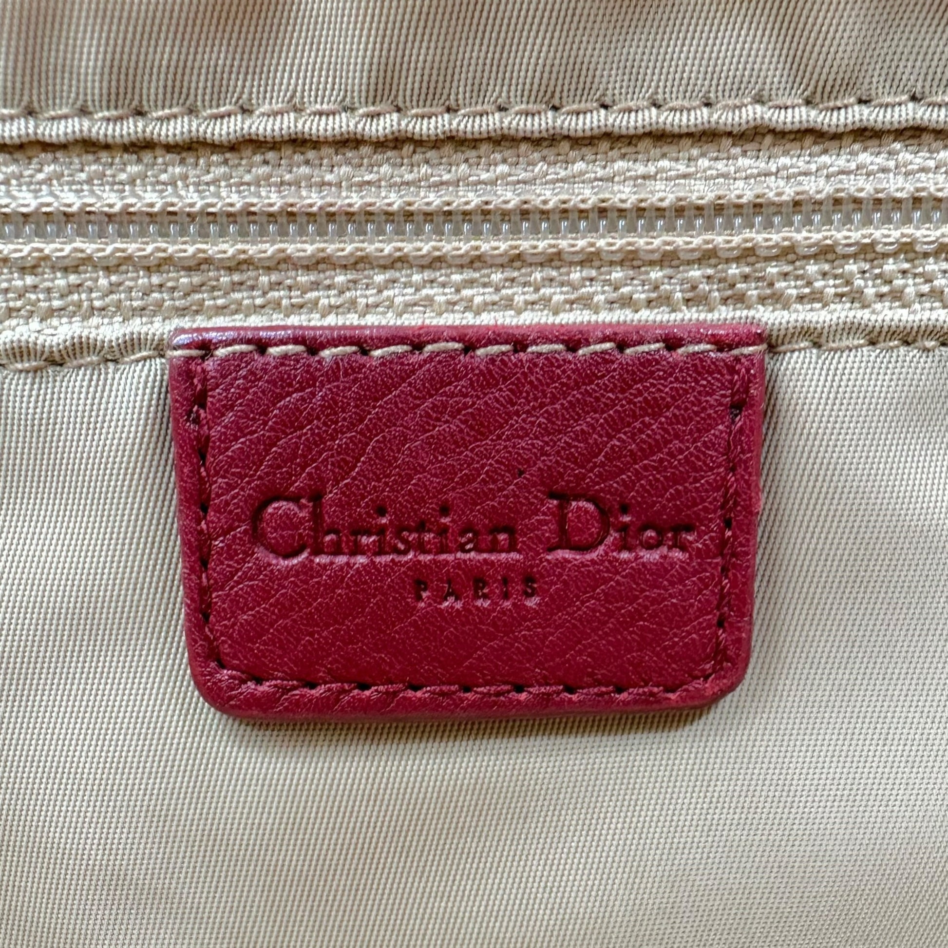 Christian Dior Street Chic Burgundy Trim Monogram Shoulder Bag - Outfit Repeater