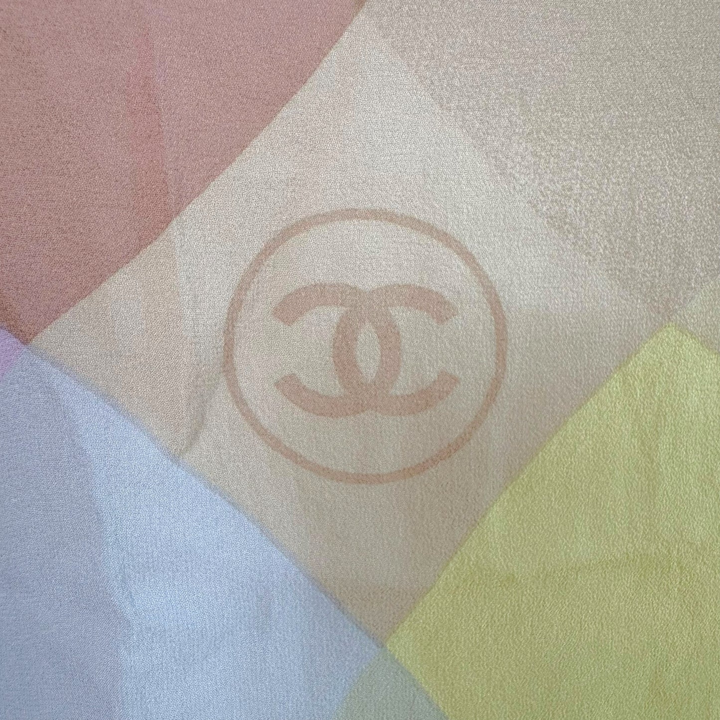 Chanel Cruise 2001 Pastel Multicolor Silk Logo Cami