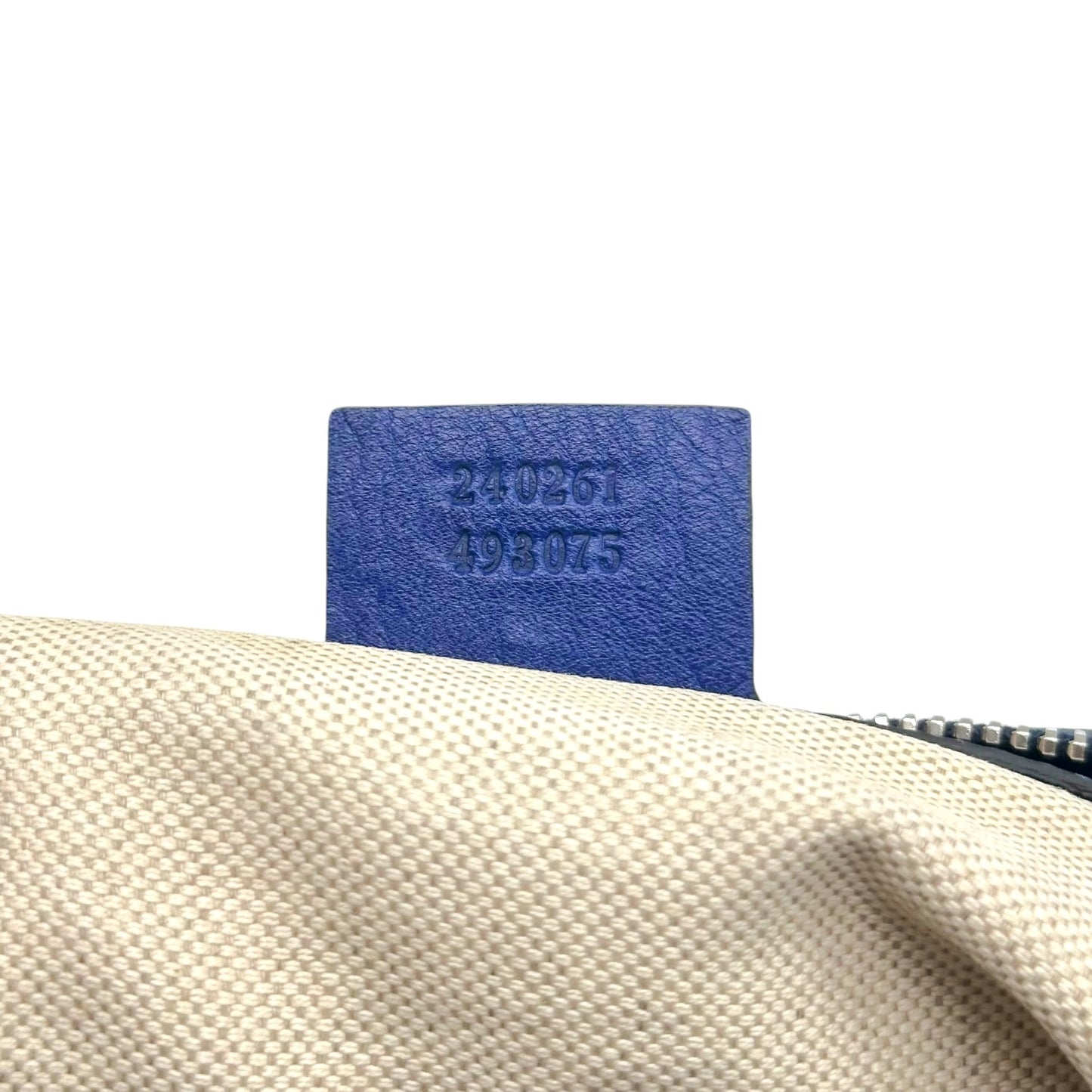 Gucci Royal Blue Guccissima Embossed Monogram Hobo Bag