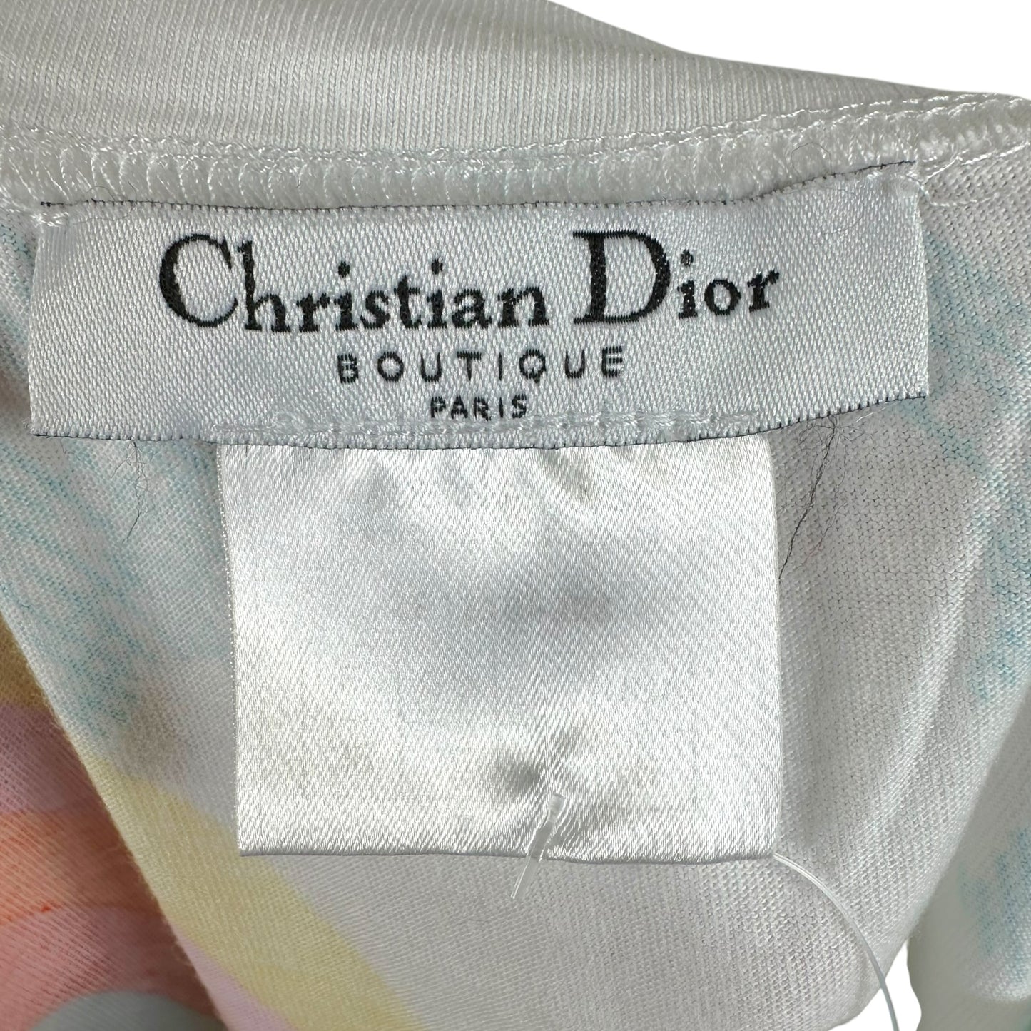 Christian Dior Rainbow Cartoon Graphic T-Shirt White