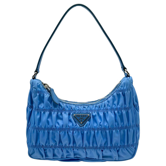 Prada Light Blue Nylon Re-Edition Shoulder Pochette Bag
