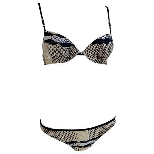 Just Cavalli Snakeskin Print Underwire Bikini Set