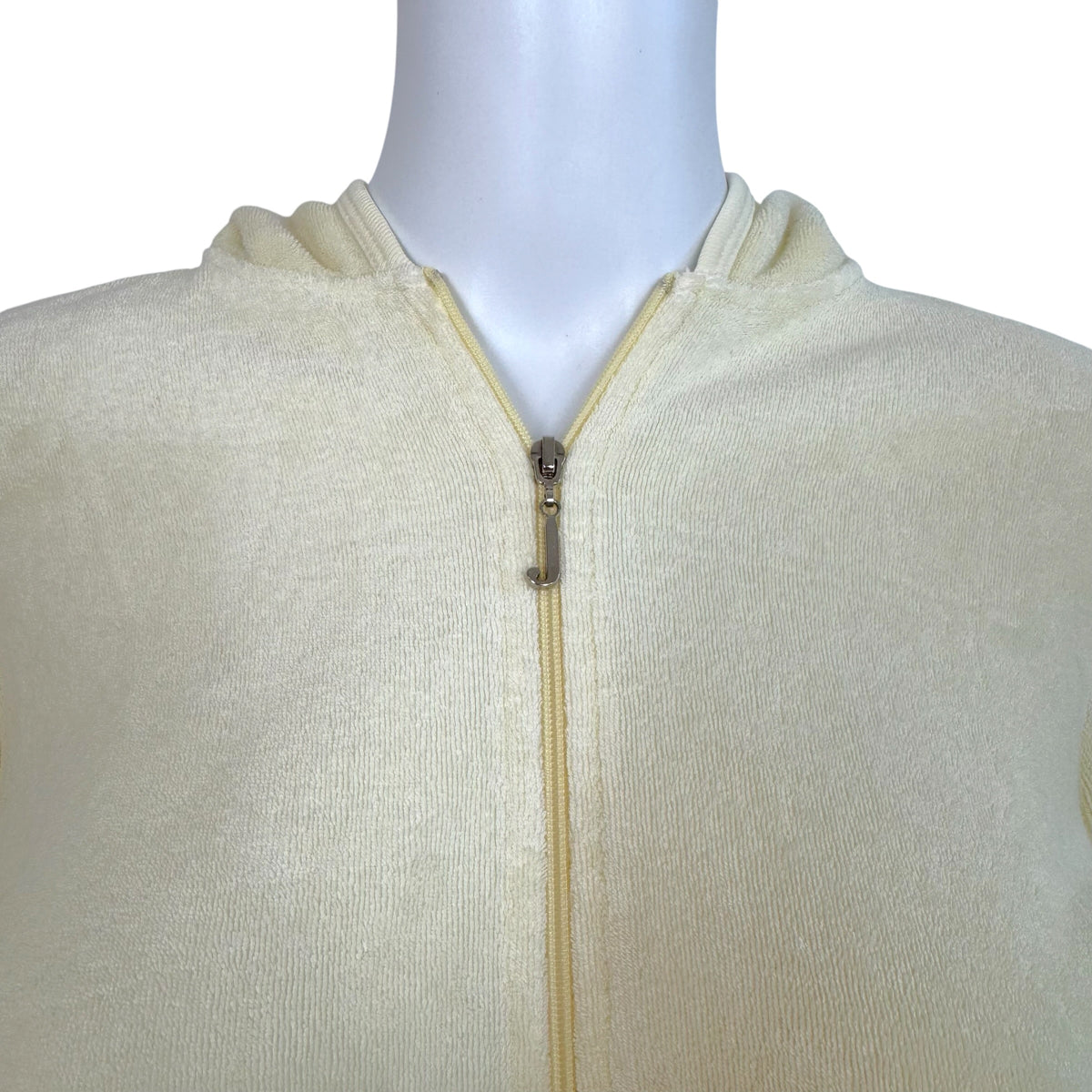 Juicy Couture Butter Yellow & Baby Blue Loop Terry Zip-Up Hoodie