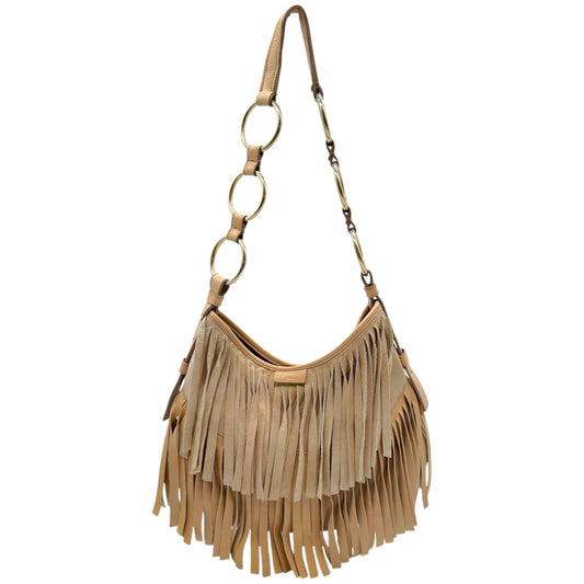 Yves Saint Laurent Rive Gauche by Tom Ford Tan Suede Fringe Shoulder Bag