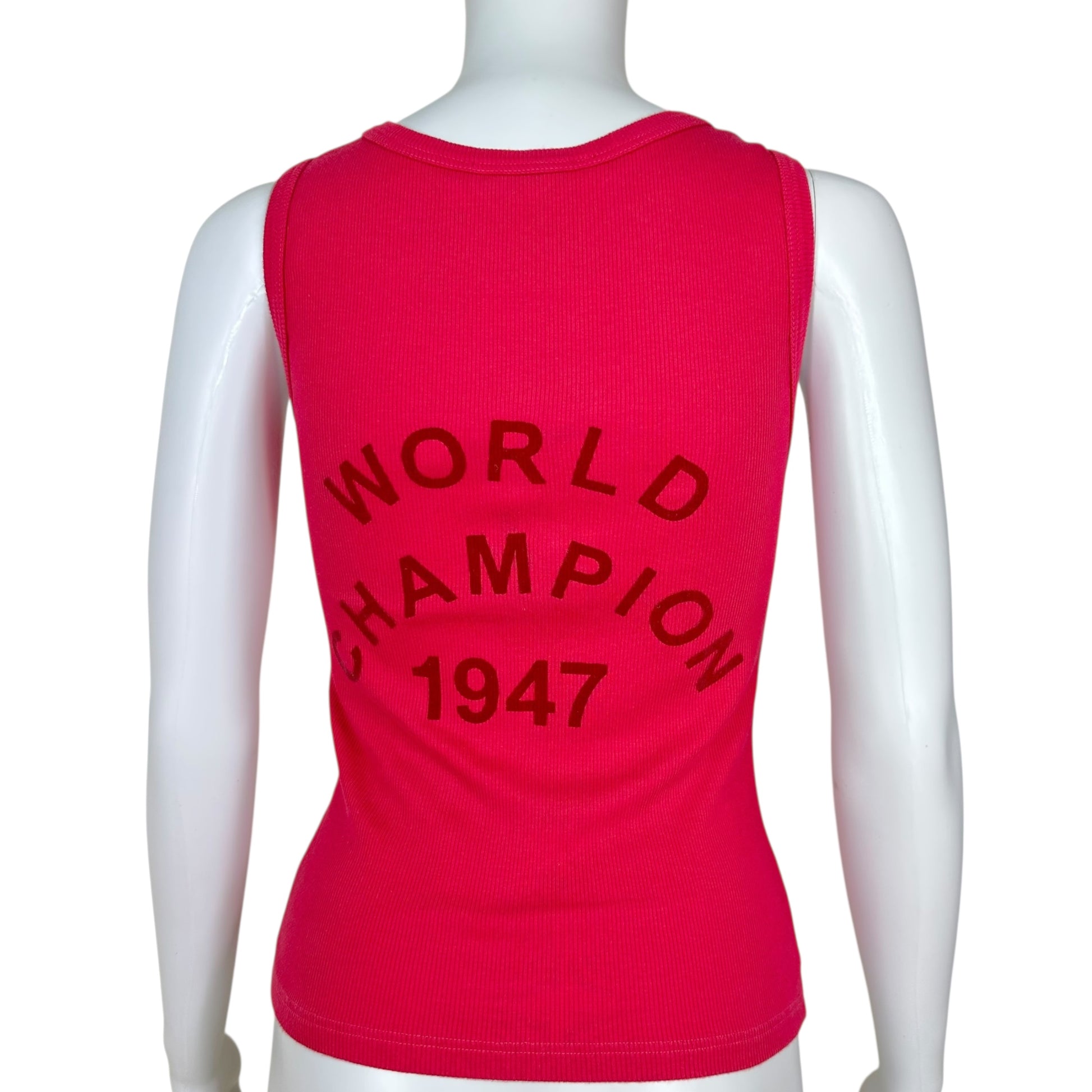 Christian Dior S/S 2004 Pink Ribbed J'Adore Dior Tank - Outfit Repeater