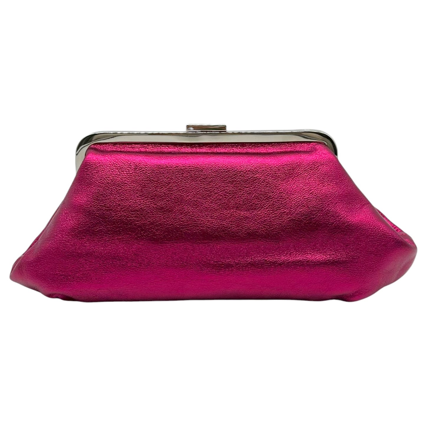 Dolce & Gabbana Metallic Pink Silver Clutch Bag