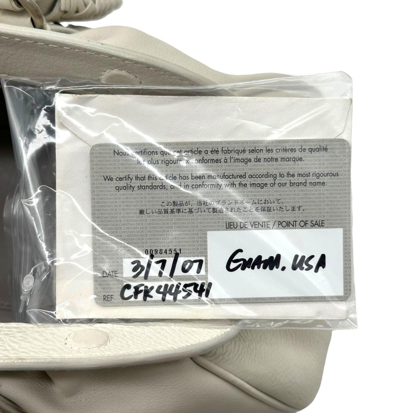 Christian Dior White Leather Small Bowler Bag - Outfit Repeater