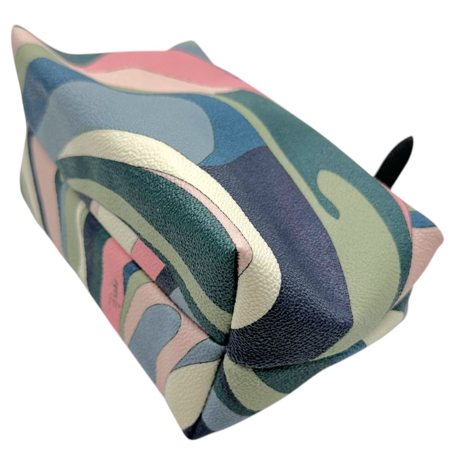 Emilio Pucci Pink & Gray Printed Coated Canvas Pochette Bag