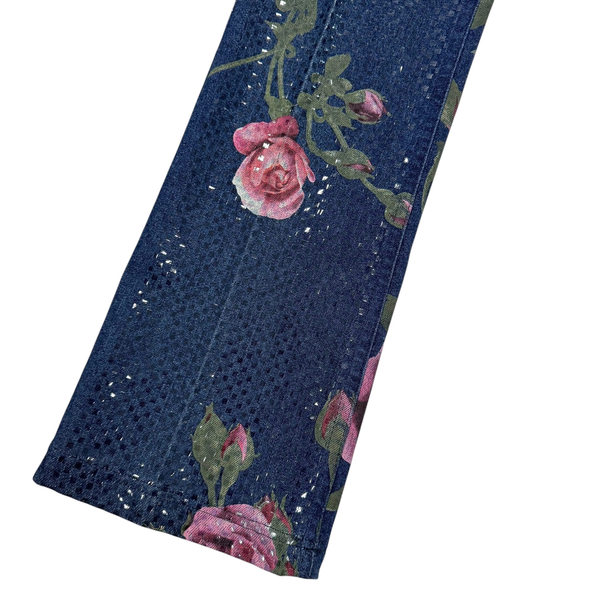 Roberto Cavalli S/S 2000 Floral Print Shine Jeans - Outfit Repeater